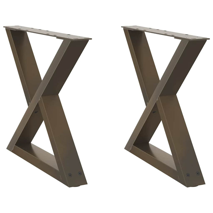 Sofabordben 2 stk Naturstål 50x(42-43,3) cm Stål