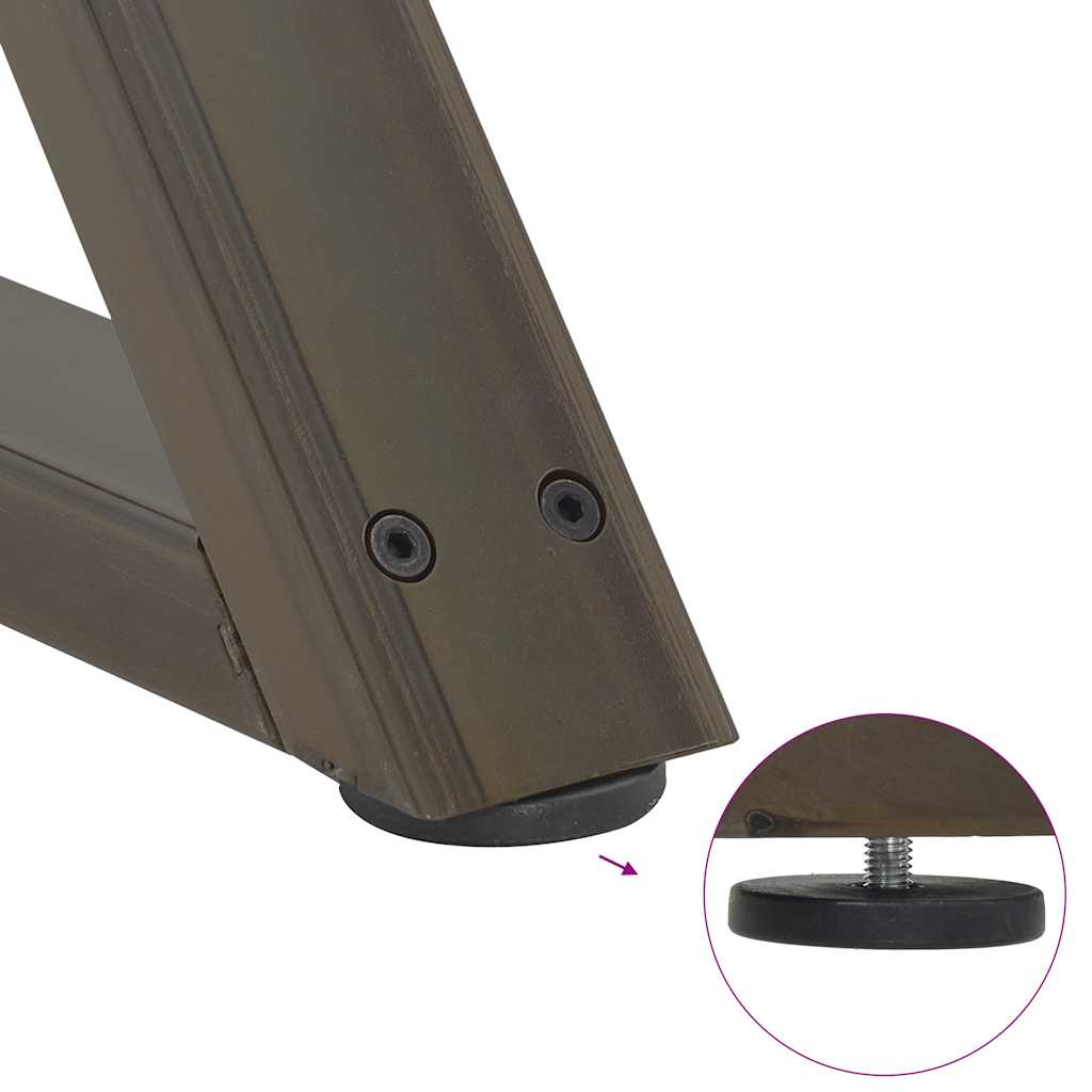 Sofabordben 2 stk Naturstål 50x(42-43,3) cm Stål