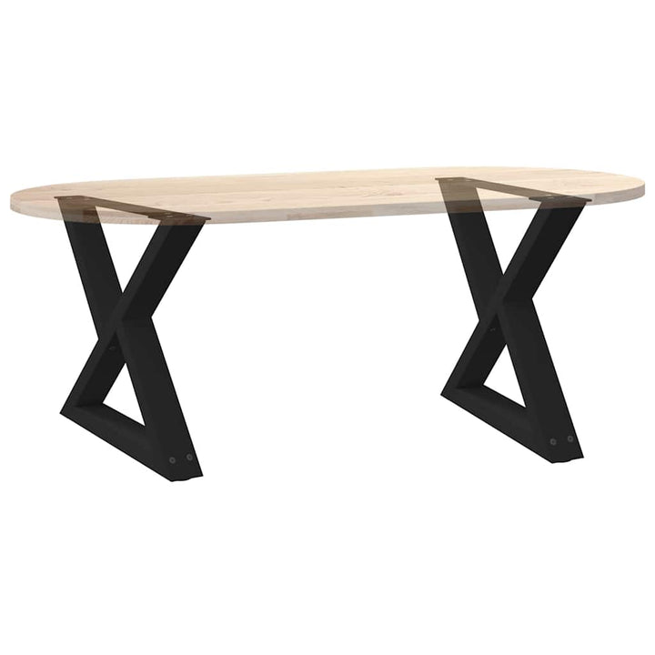 Sofabordben 2 stk Sort 60x(42-43,3) cm Stål