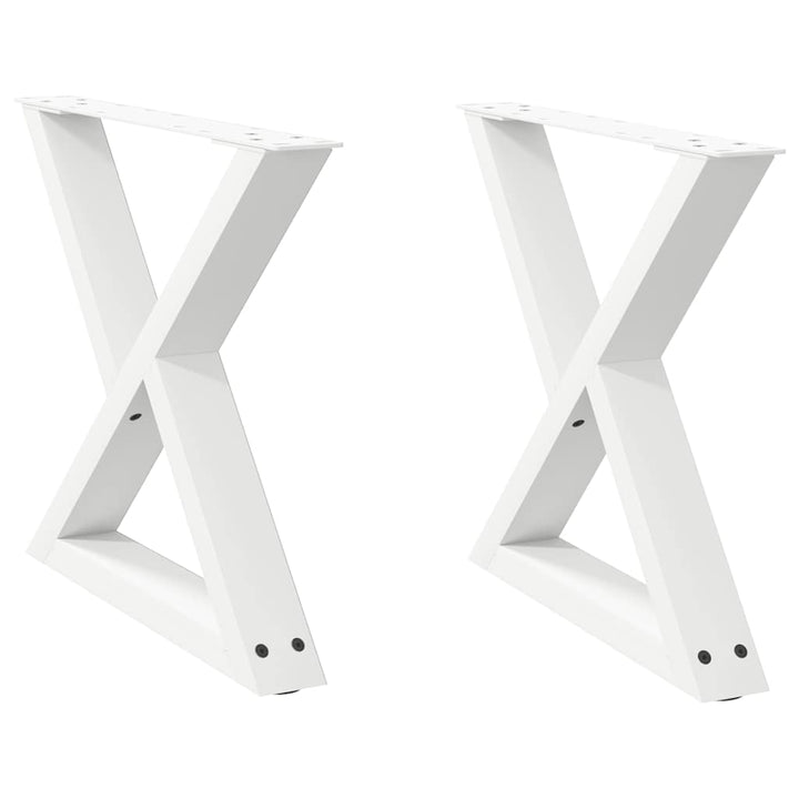 Sofabordben 2 stk Hvid 60x(42-43,3) cm Stål