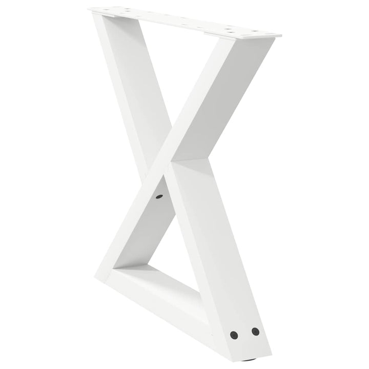 Sofabordben 2 stk Hvid 60x(42-43,3) cm Stål