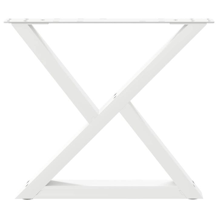 Sofabordben 2 stk Hvid 60x(42-43,3) cm Stål