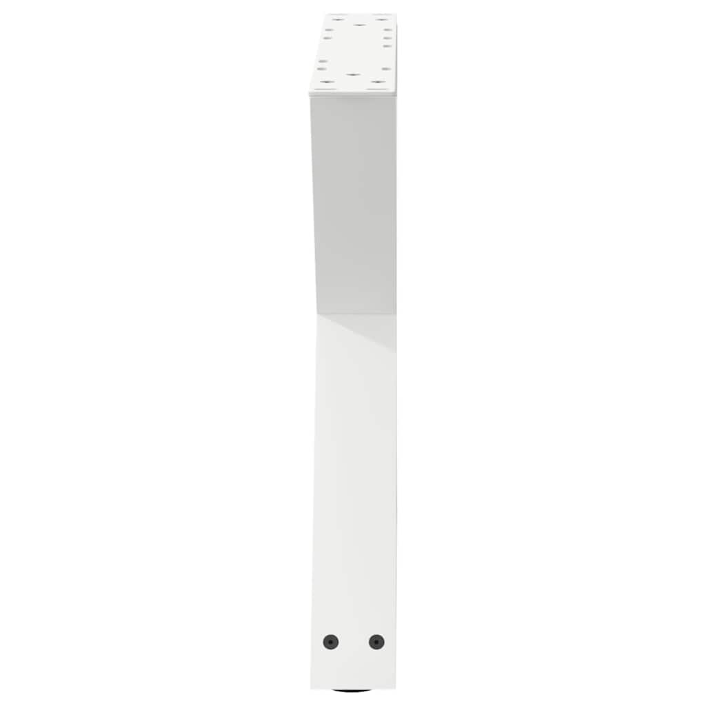 Sofabordben 2 stk Hvid 60x(42-43,3) cm Stål