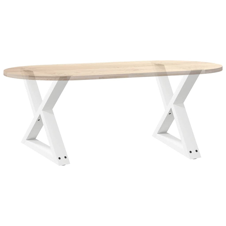 Sofabordben 2 stk Hvid 60x(42-43,3) cm Stål