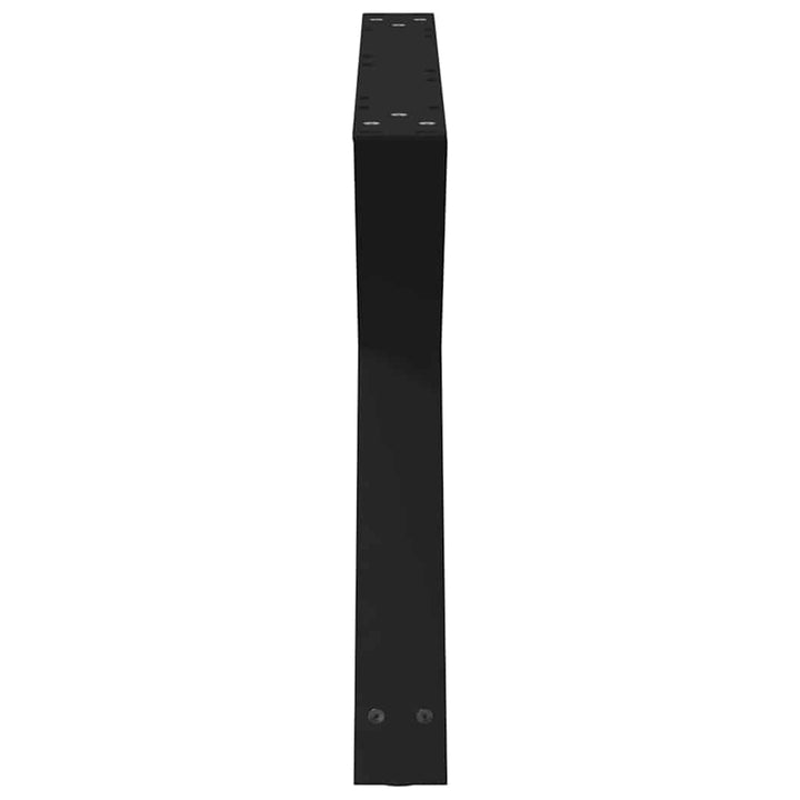 Sofabordben 2 stk Sort 70x(42-43,3) cm Stål
