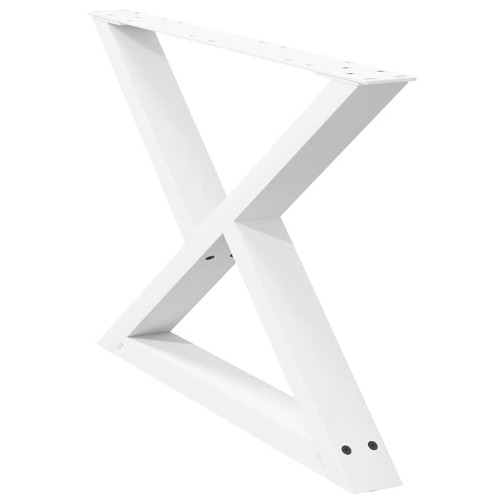 Sofabordben 2 stk Hvid 70x(42-43,3) cm Stål