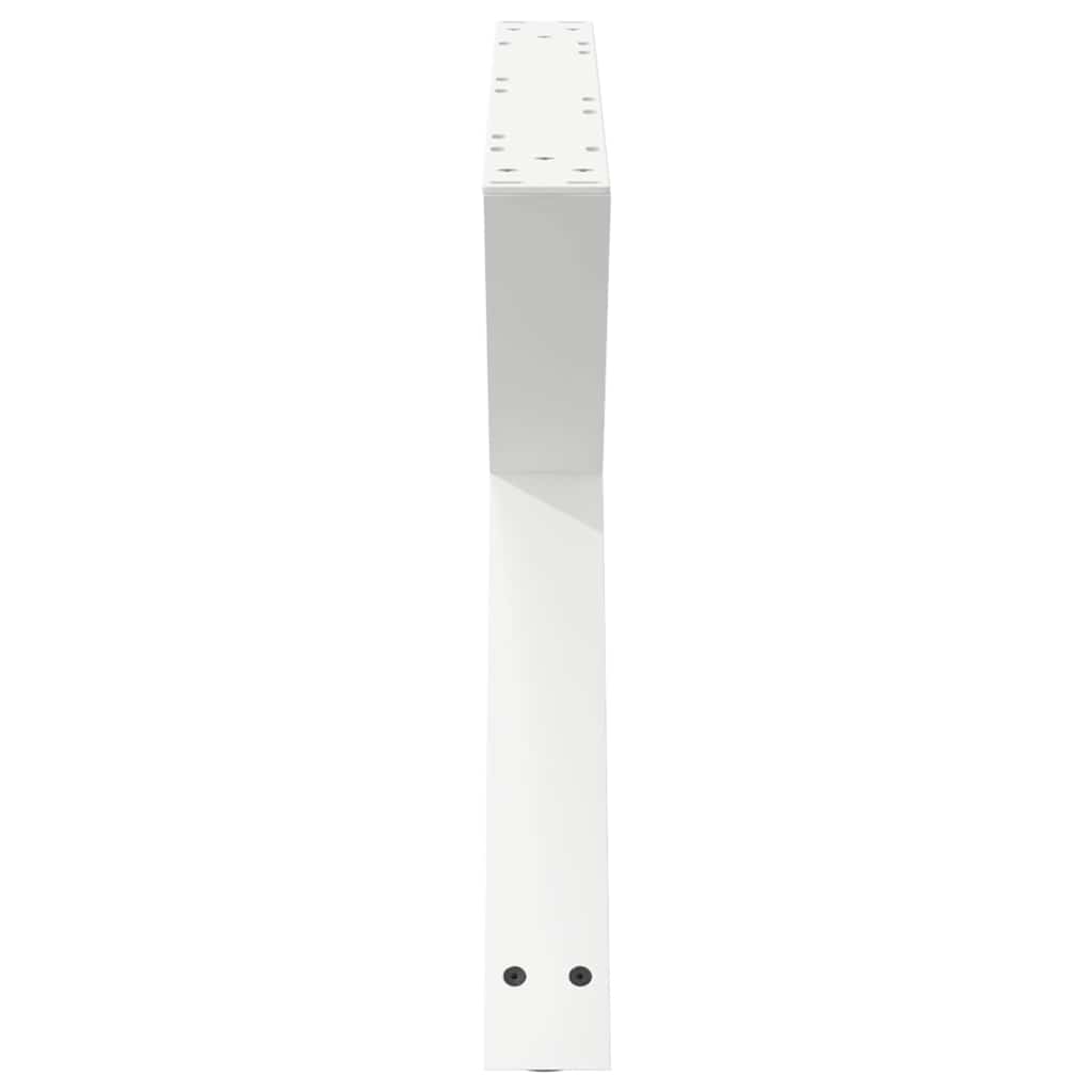 Sofabordben 2 stk Hvid 70x(42-43,3) cm Stål
