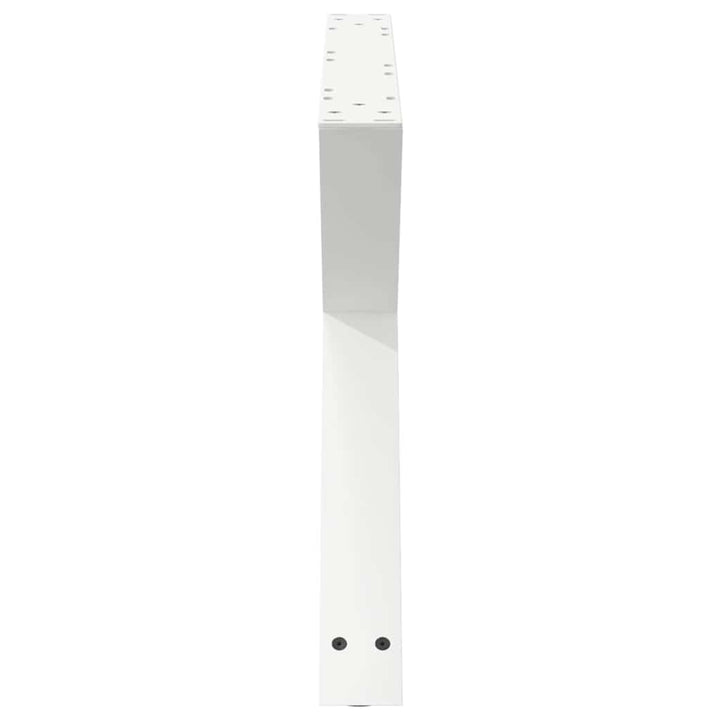 Sofabordben 2 stk Hvid 70x(42-43,3) cm Stål