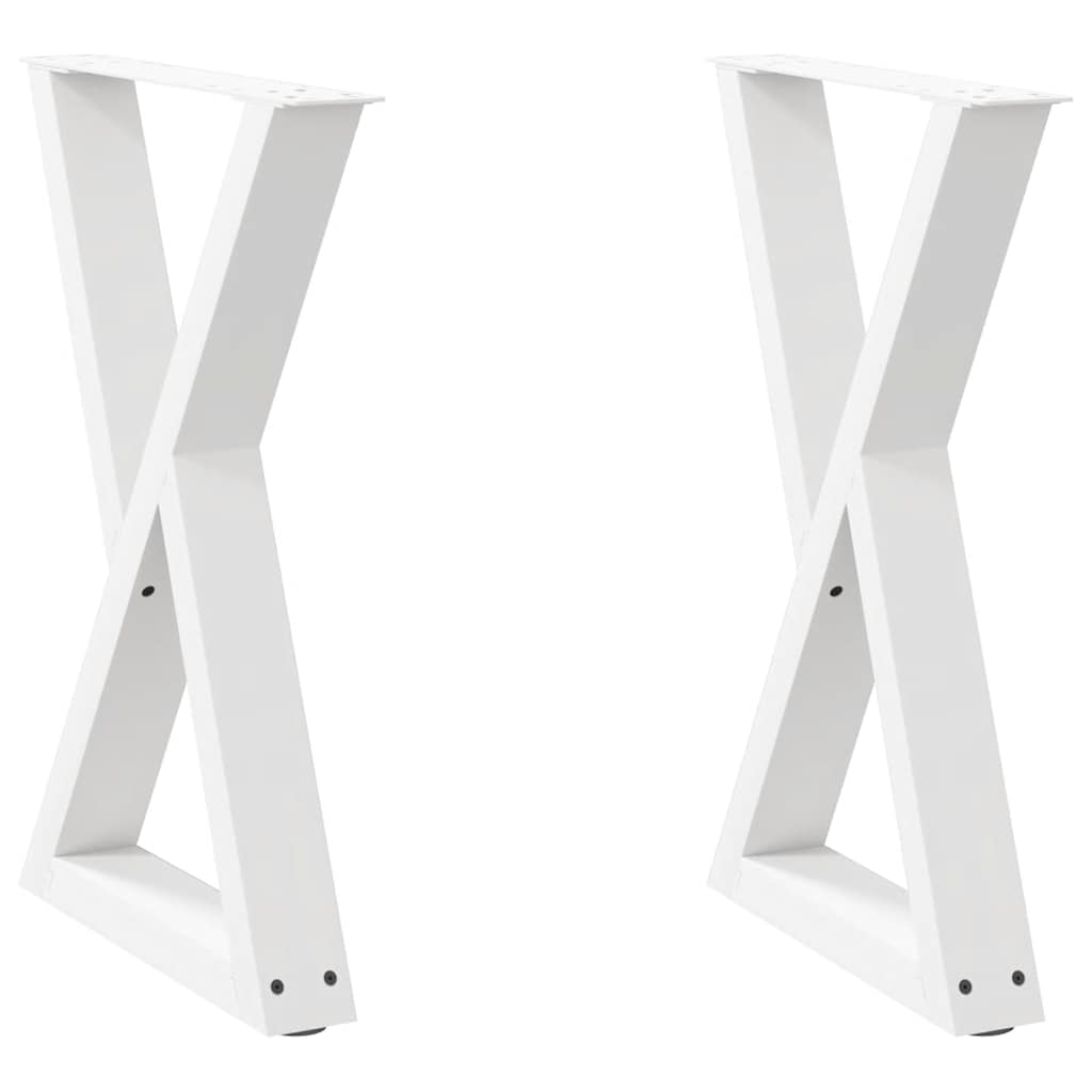 spisebordsben 2 stk. hvid 50x(72-73,3) cm stål