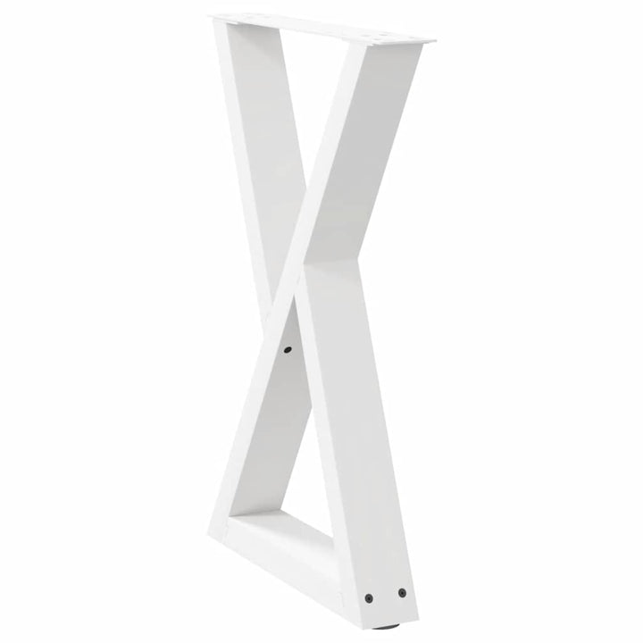 spisebordsben 2 stk. hvid 50x(72-73,3) cm stål