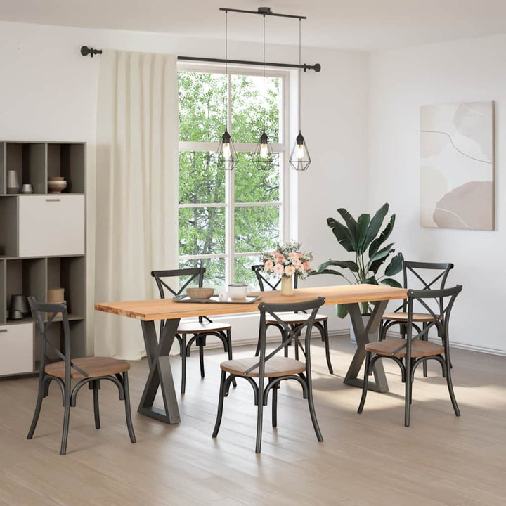 spisebordsben 2 stk. antracit 50x(72-73,3) cm stål