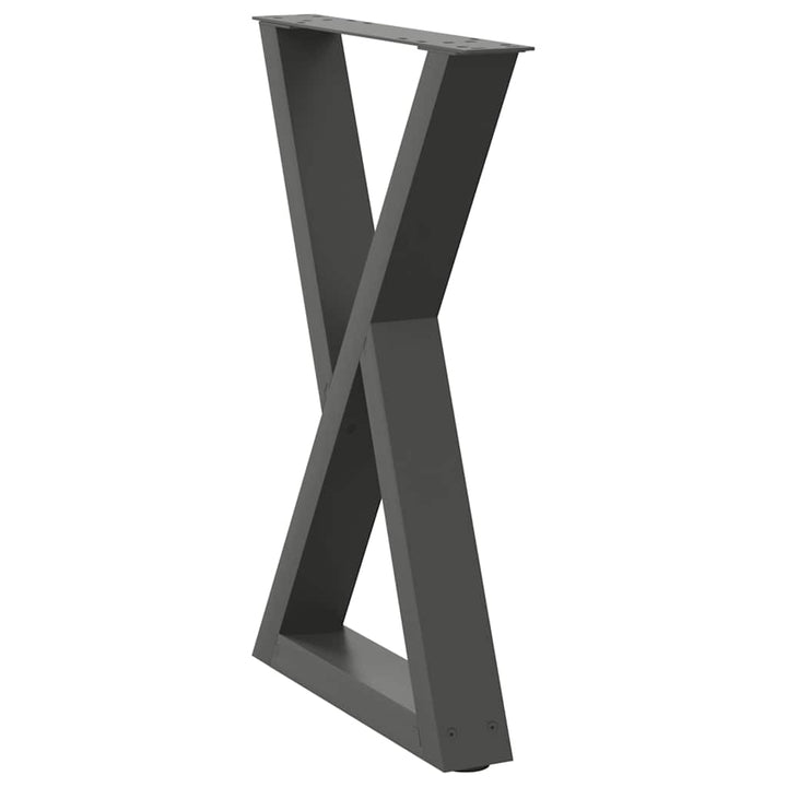 spisebordsben 2 stk. antracit 50x(72-73,3) cm stål