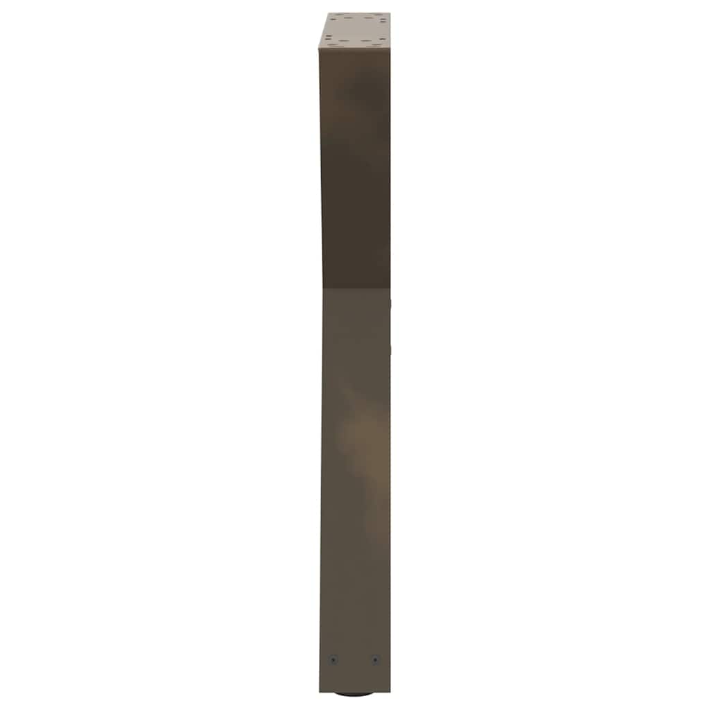 spisebordsben 2 stk. naturstål 50x(72-73,3) cm stål