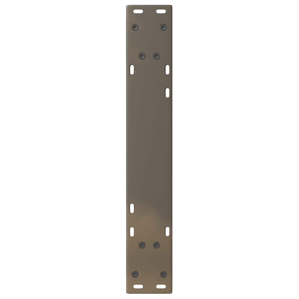 spisebordsben 2 stk. naturstål 50x(72-73,3) cm stål