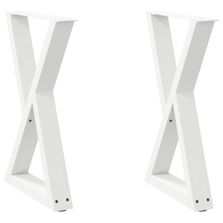 spisebordsben 2 stk. hvid 60 x (72-73,3) cm stål