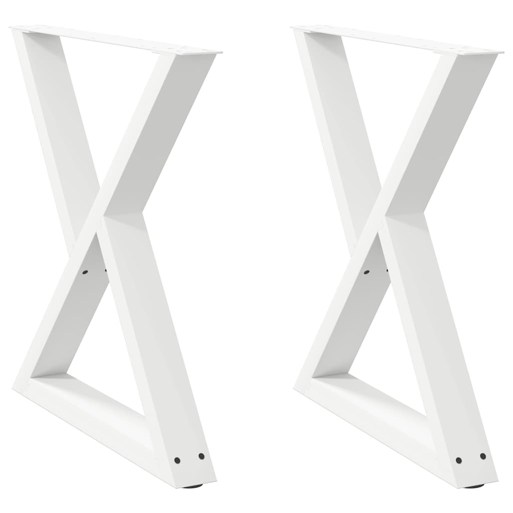 spisebordsben 2 stk. hvid 70 x (72-73,3) cm stål