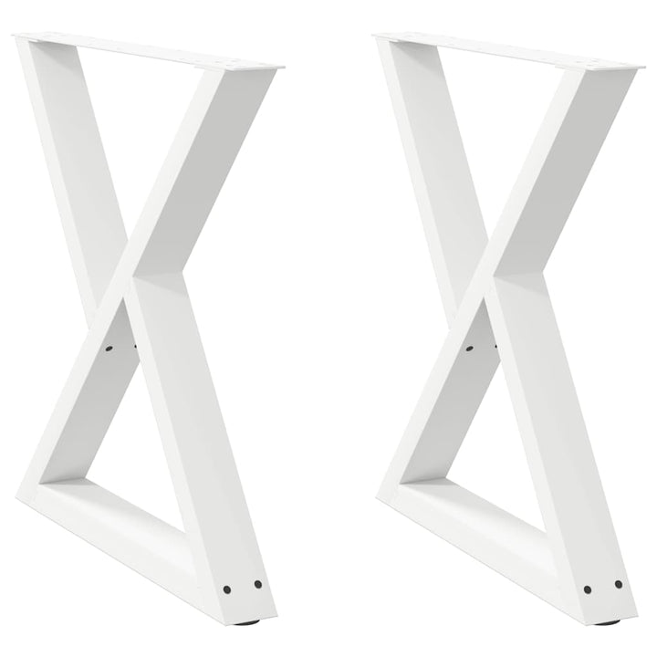 spisebordsben 2 stk. hvid 70 x (72-73,3) cm stål