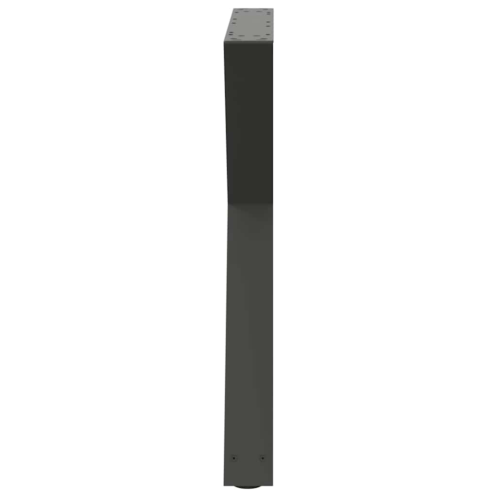 spisebordsben 2 stk. antracit 70 x (72-73,3) cm stål