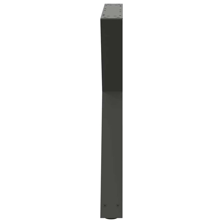 spisebordsben 2 stk. antracit 70 x (72-73,3) cm stål