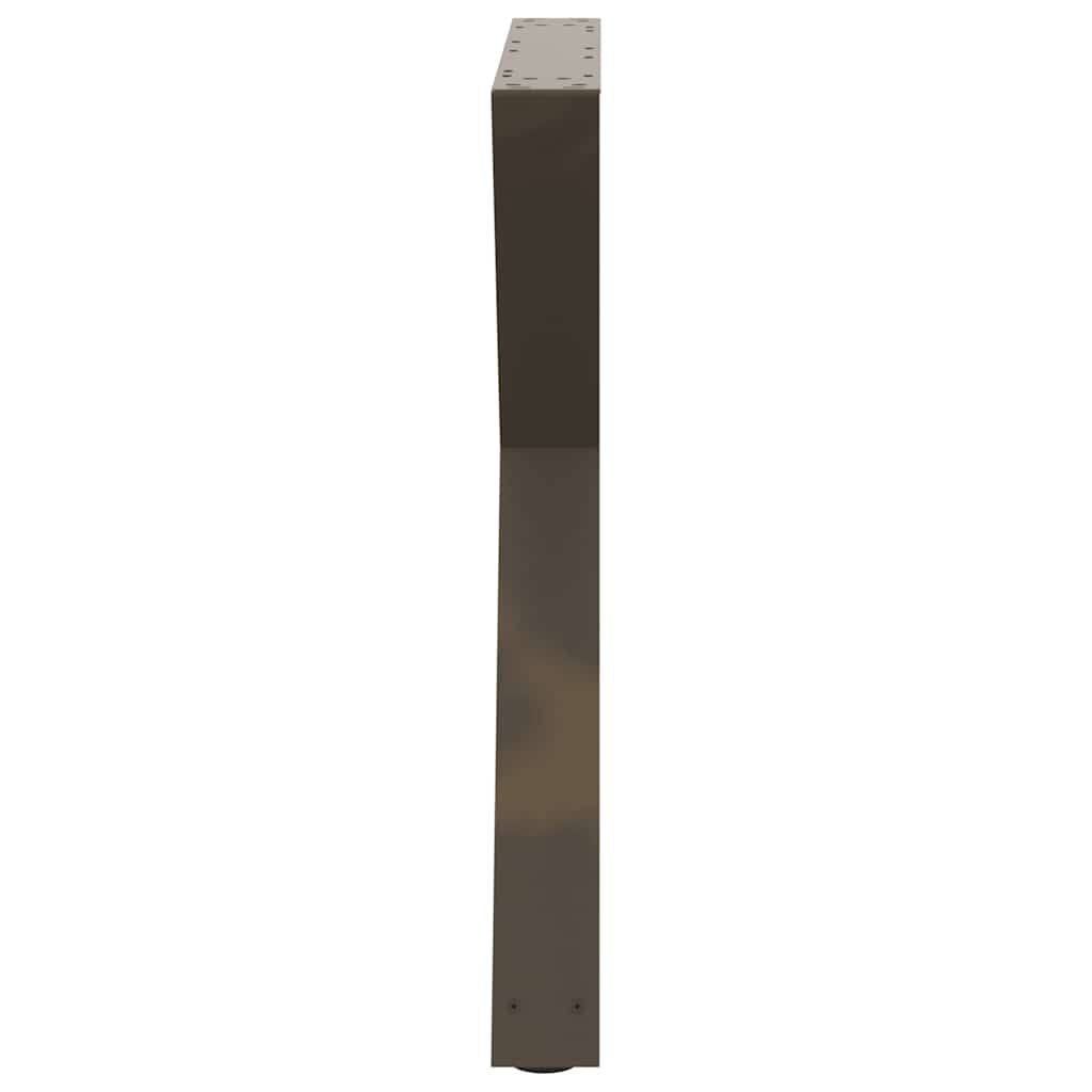 spisebordsben 2 stk. naturstål 70 x (72-73,3) cm stål