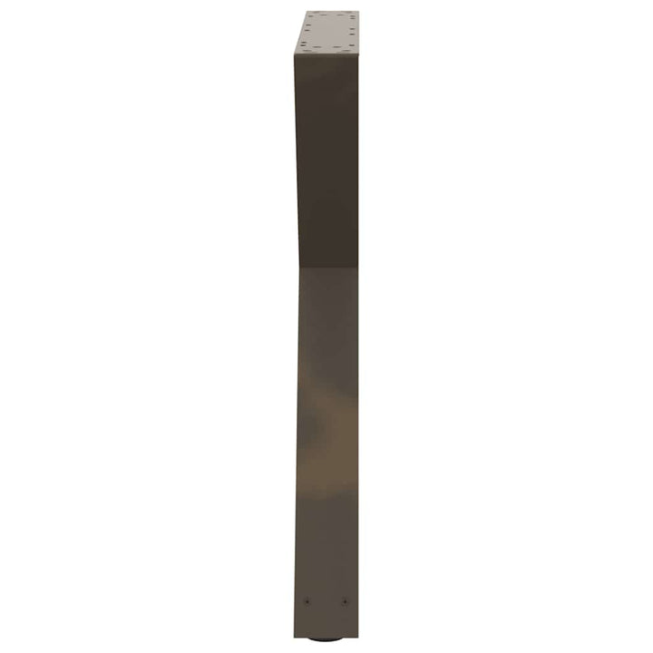 spisebordsben 2 stk. naturstål 70 x (72-73,3) cm stål
