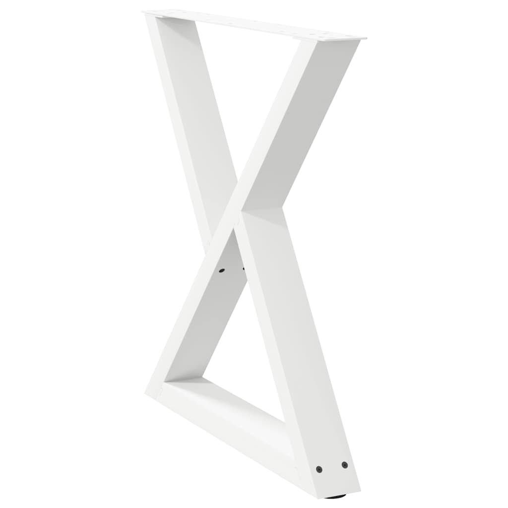 spisebordsben 2 stk. hvid 80 x (72-73,3) cm stål