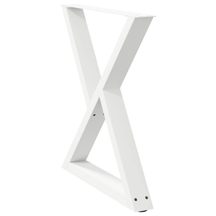 spisebordsben 2 stk. hvid 80 x (72-73,3) cm stål