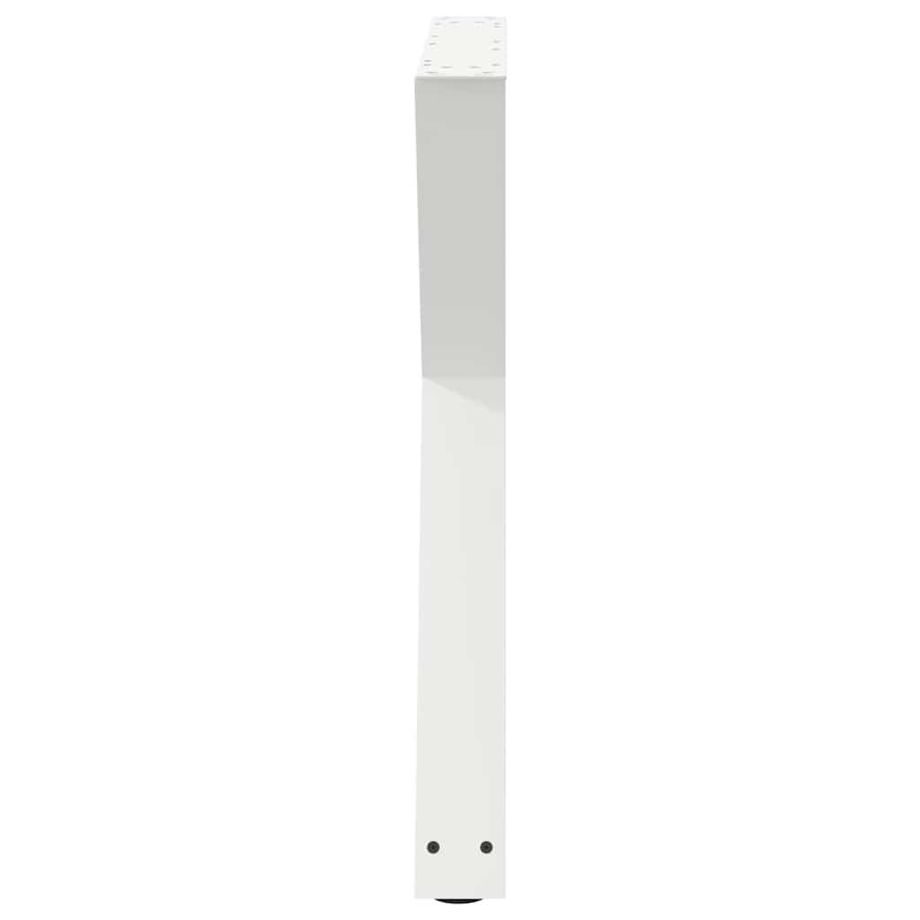 spisebordsben 2 stk. hvid 80 x (72-73,3) cm stål