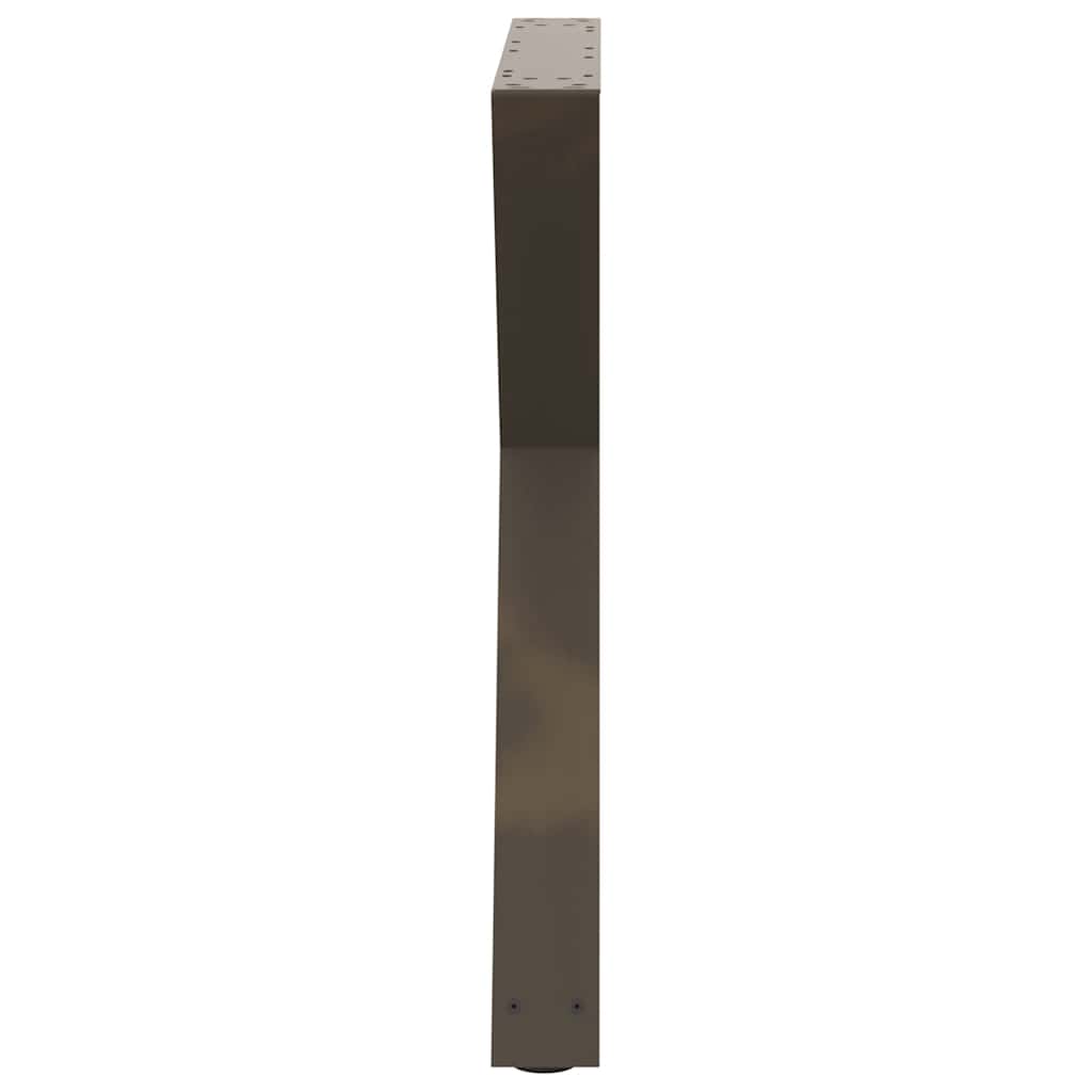 spisebordsben 2 stk. naturstål 80 x (72-73,3) cm stål