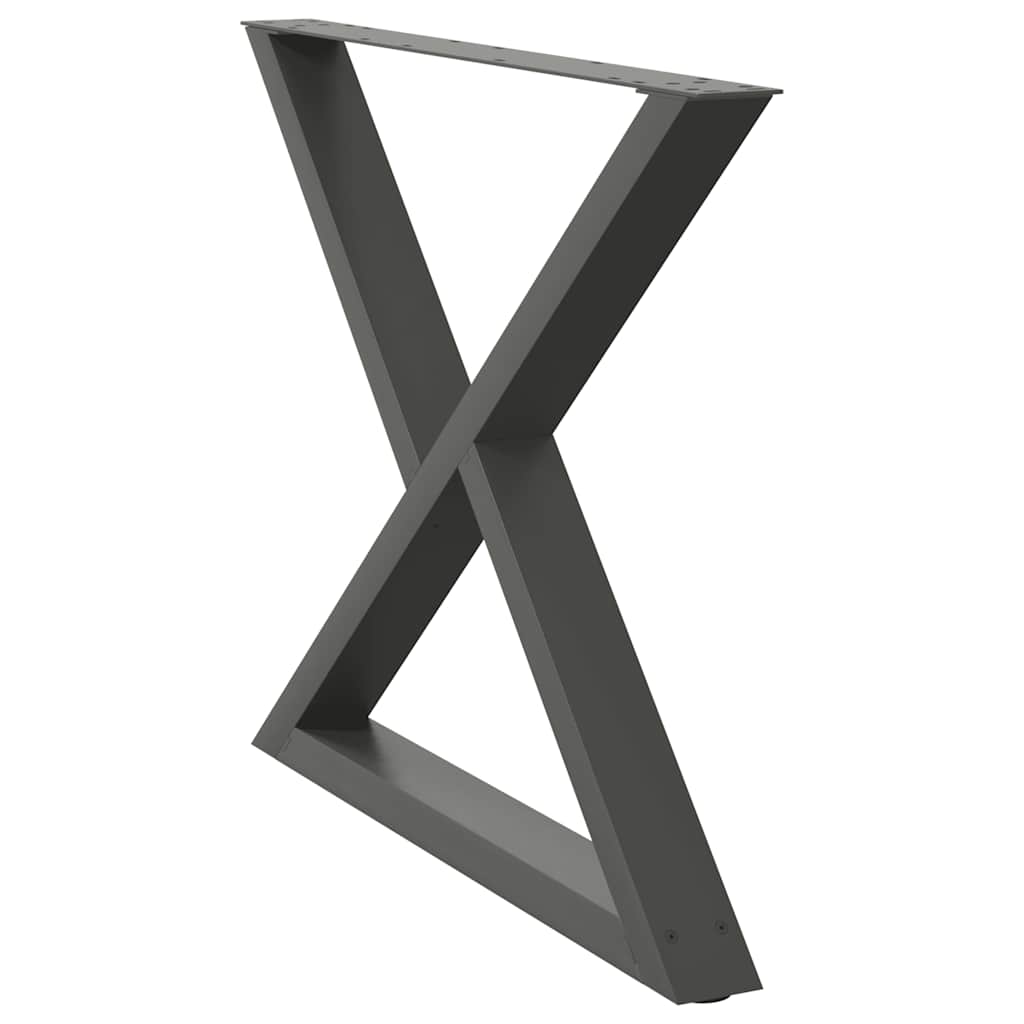 spisebordsben 2 stk. antracit 90 x (72-73,3) cm stål