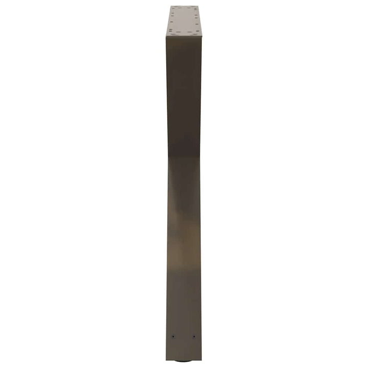 spisebordsben 2 stk. naturstål 90 x (72-73,3) cm stål