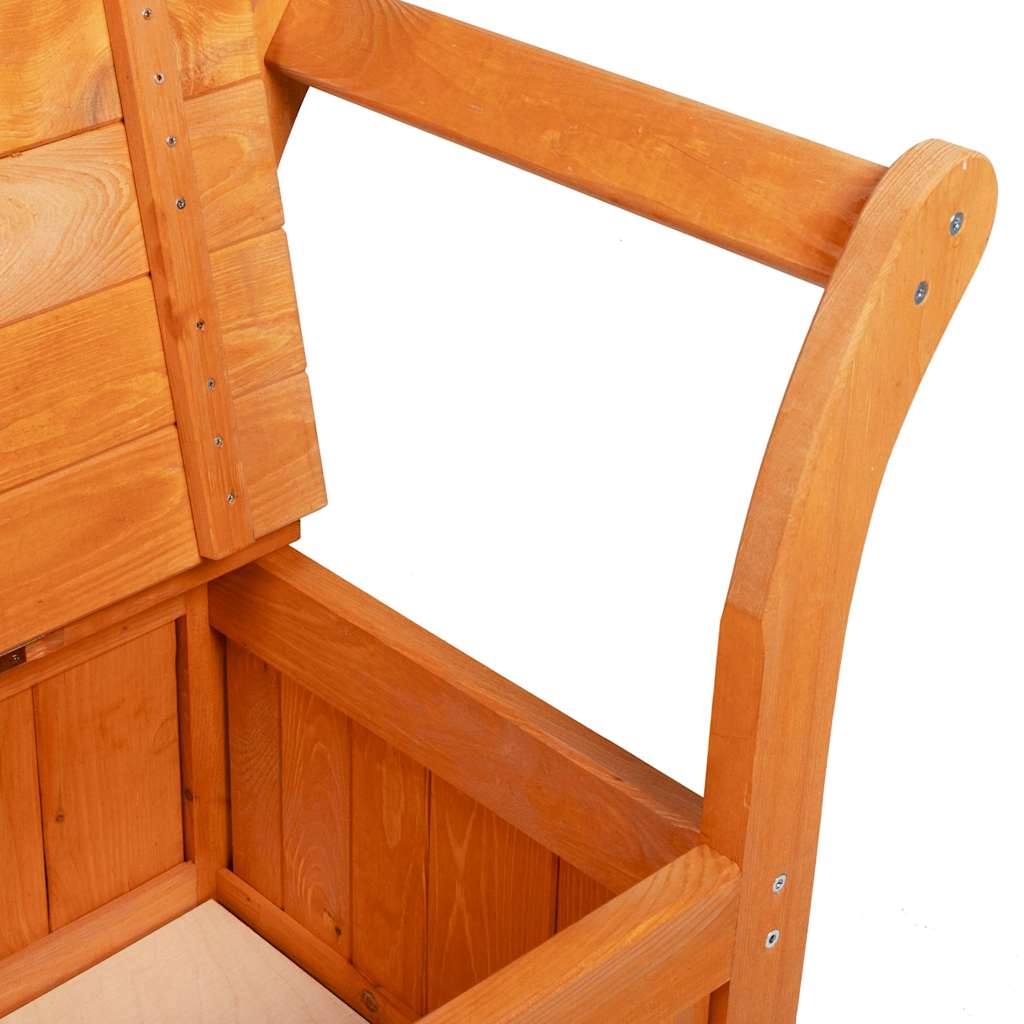 Have opbevaringsbænk Brun 119 x 76 x 44cm Massivt fyrretræ