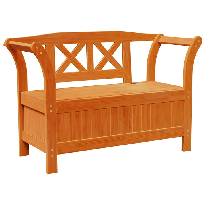 Have opbevaringsbænk Brun 119 x 76 x 44cm Massivt fyrretræ