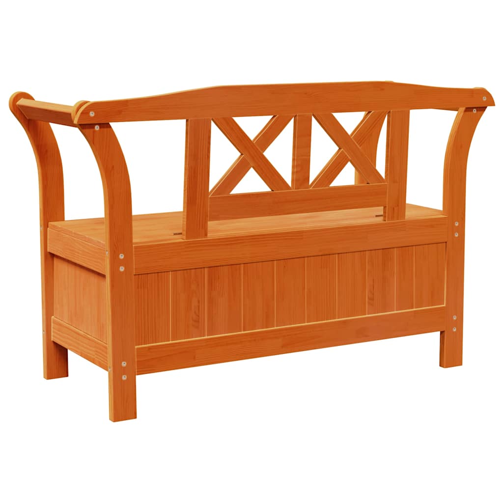Have opbevaringsbænk Brun 119 x 76 x 44cm Massivt fyrretræ
