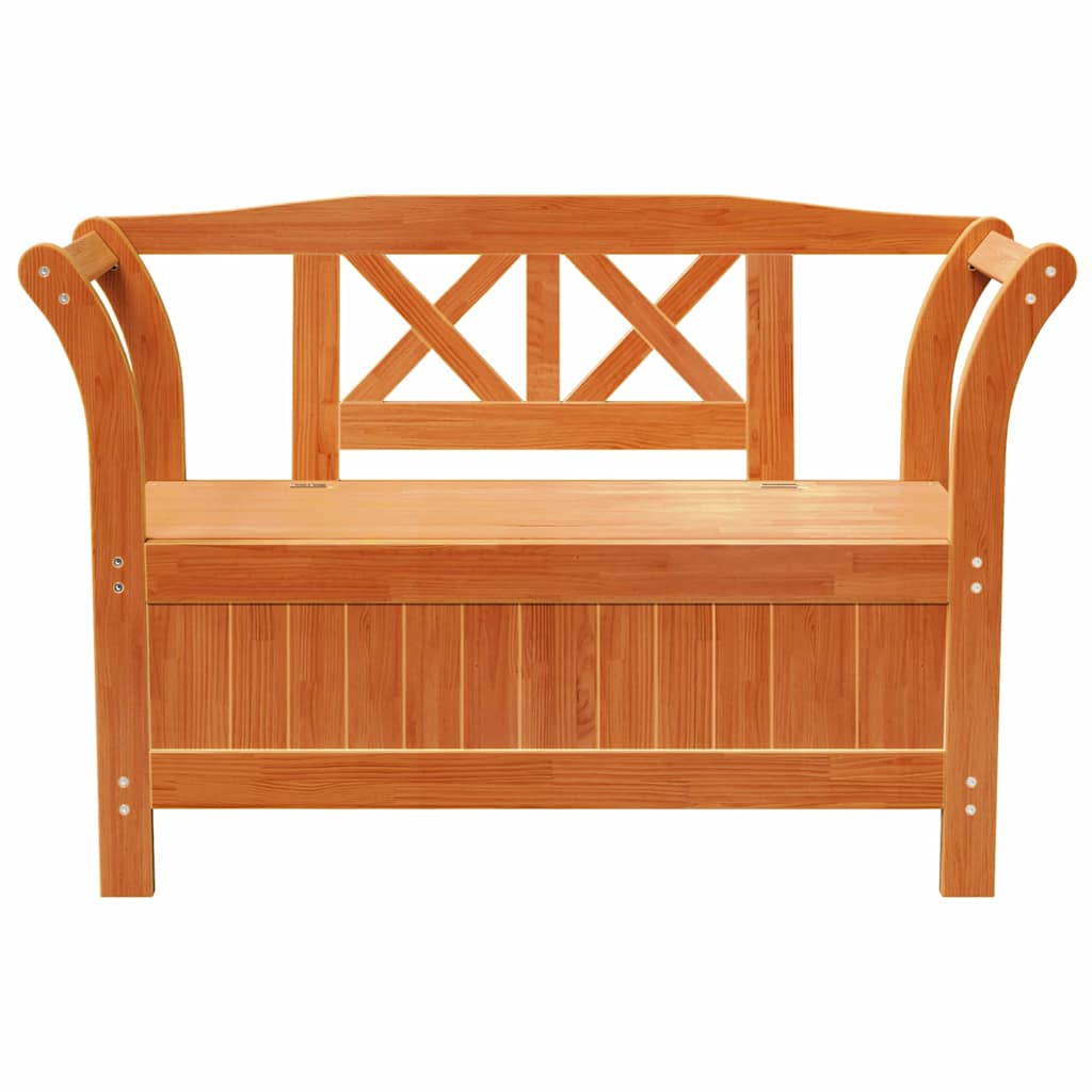 Have opbevaringsbænk Brun 119 x 76 x 44cm Massivt fyrretræ