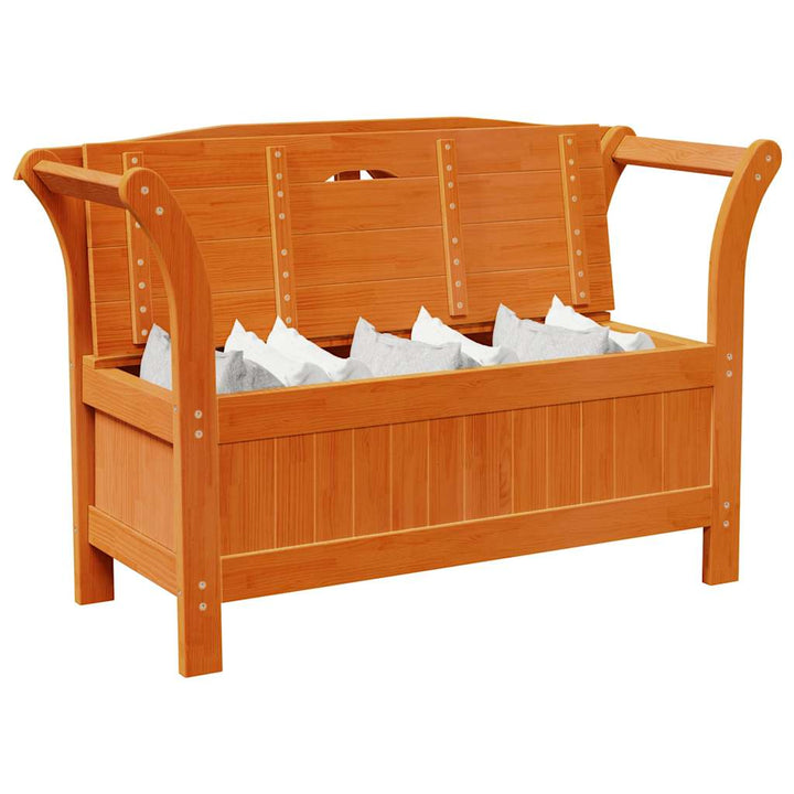 Have opbevaringsbænk Brun 119 x 76 x 44cm Massivt fyrretræ