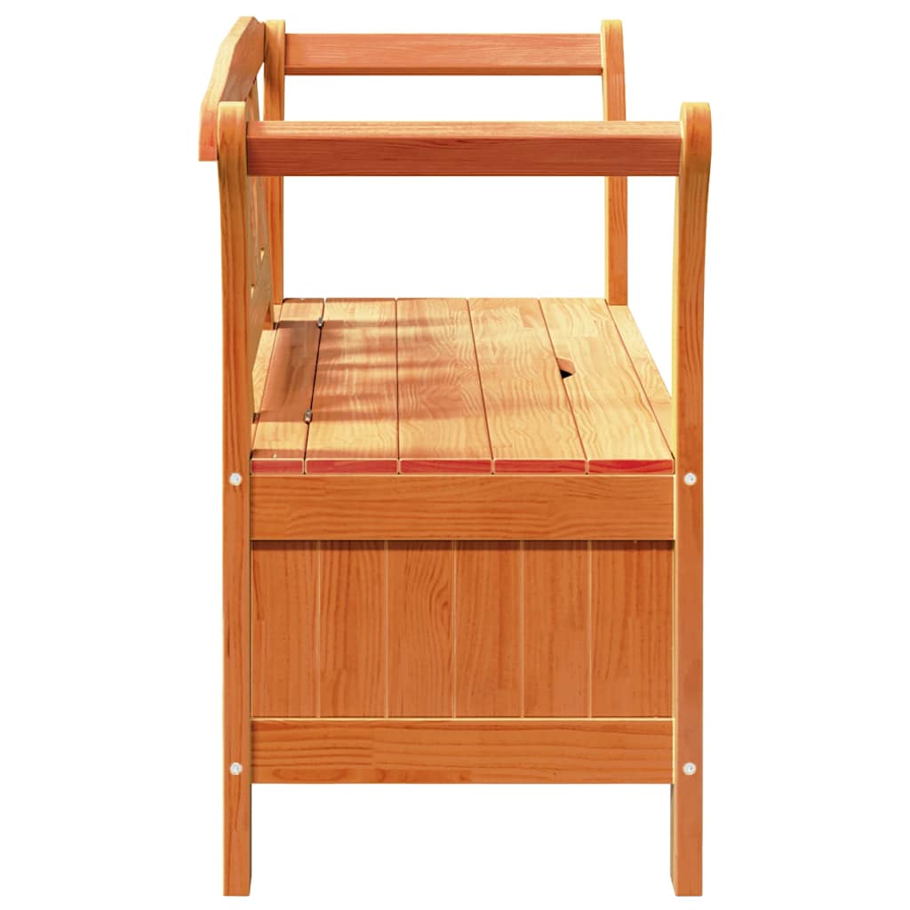 Have opbevaringsbænk Brun 119 x 76 x 44cm Massivt fyrretræ