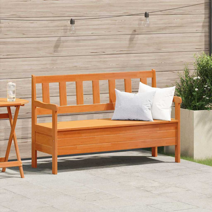 Udendørs bænk Brun 119 x 76 x 44cm Massivt fyrretræ