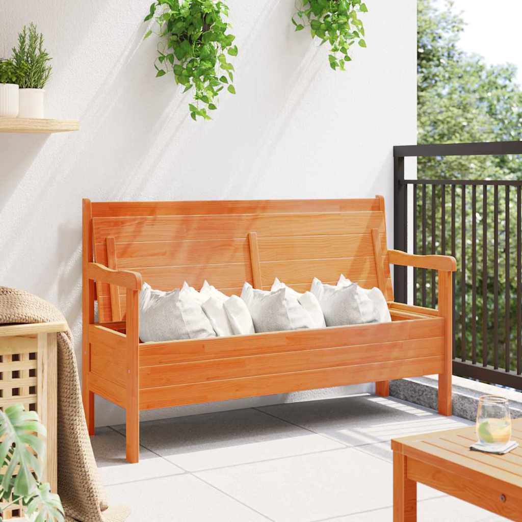 Udendørs bænk Brun 119 x 76 x 44cm Massivt fyrretræ