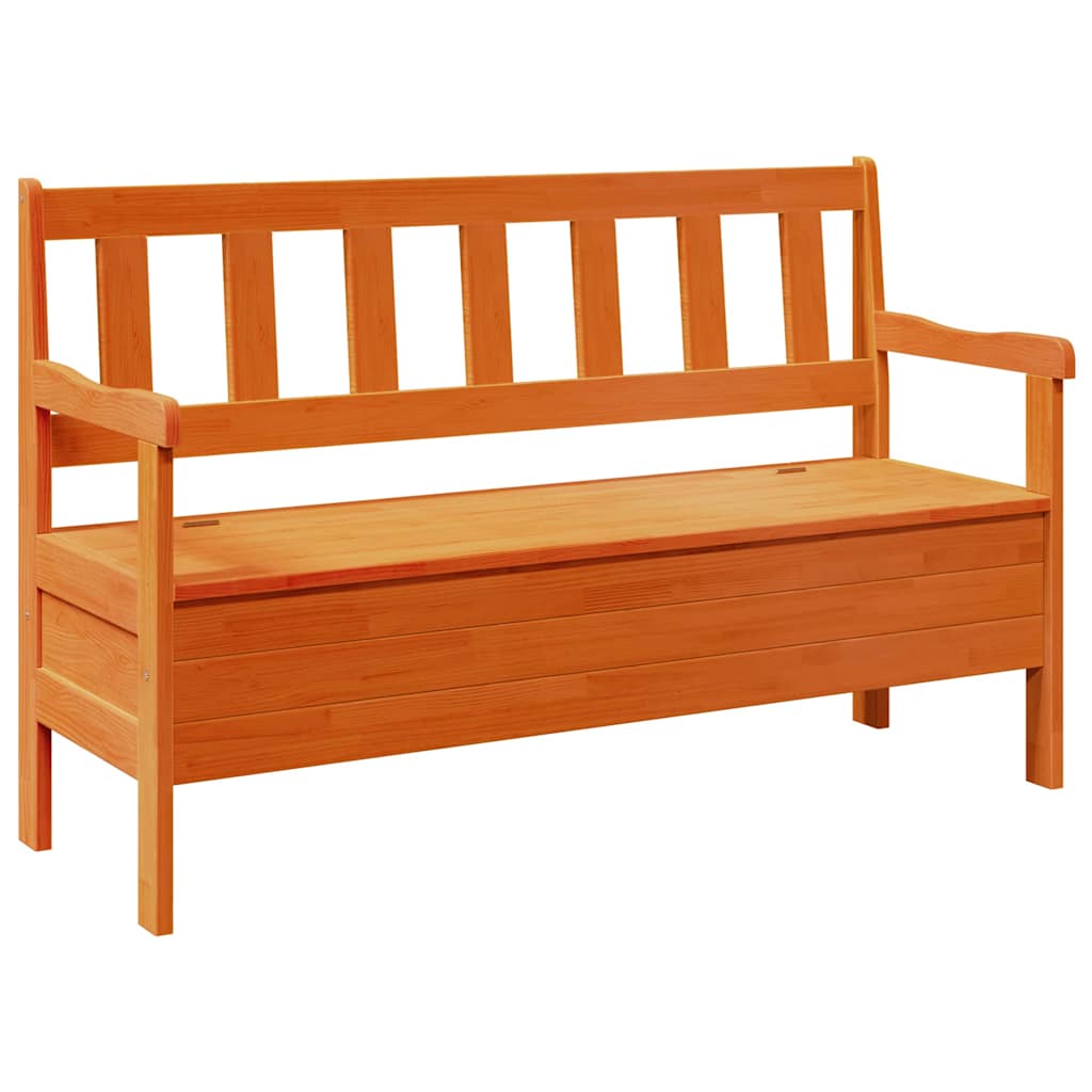 Udendørs bænk Brun 119 x 76 x 44cm Massivt fyrretræ