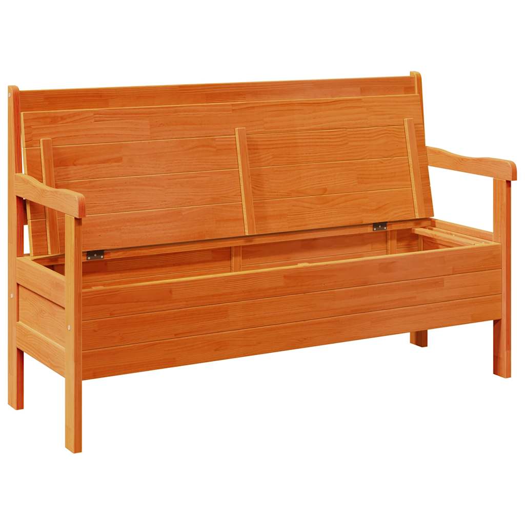 Udendørs bænk Brun 119 x 76 x 44cm Massivt fyrretræ