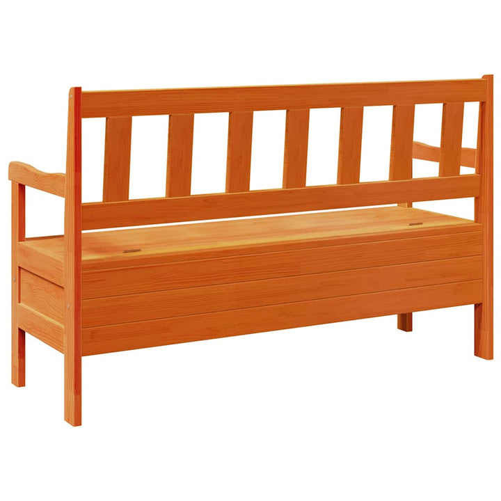 Udendørs bænk Brun 119 x 76 x 44cm Massivt fyrretræ