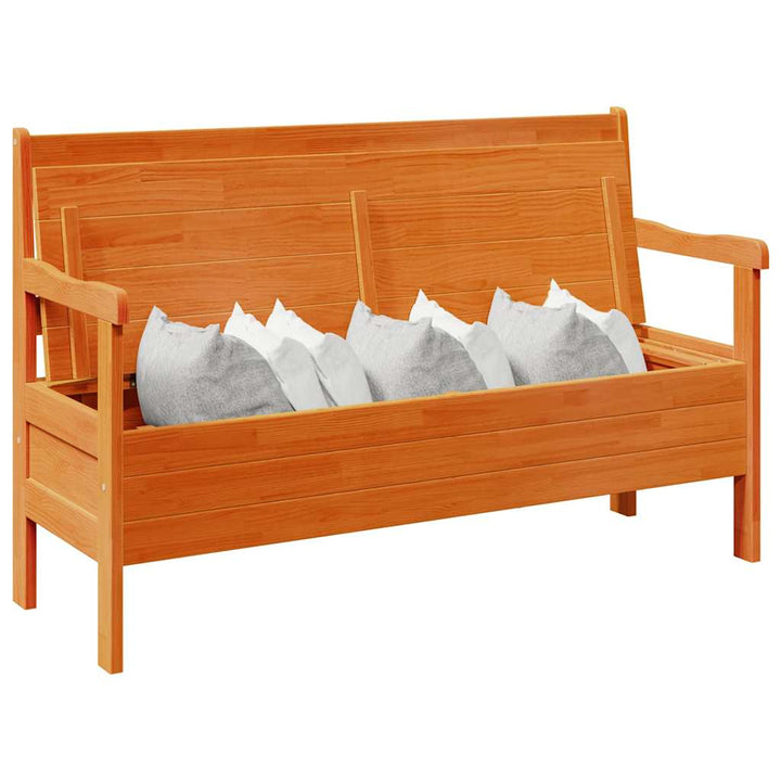 Udendørs bænk Brun 119 x 76 x 44cm Massivt fyrretræ