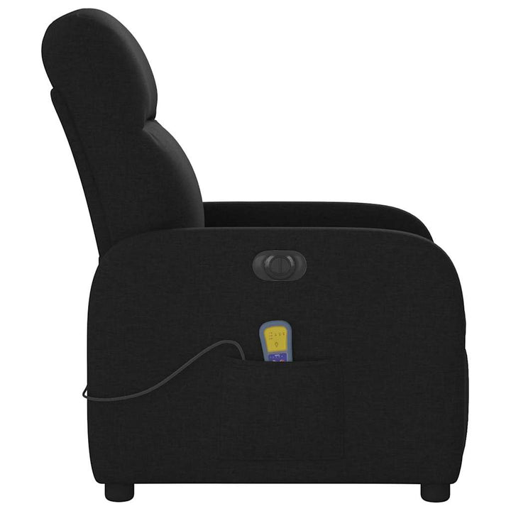 eldrevet massagestol stof sort
