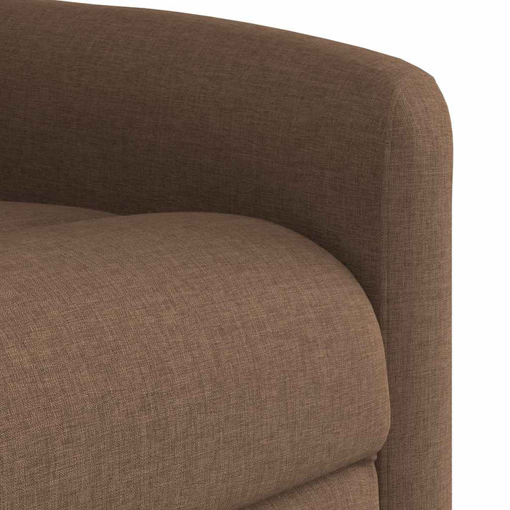 eldrevet lænestol stof brun