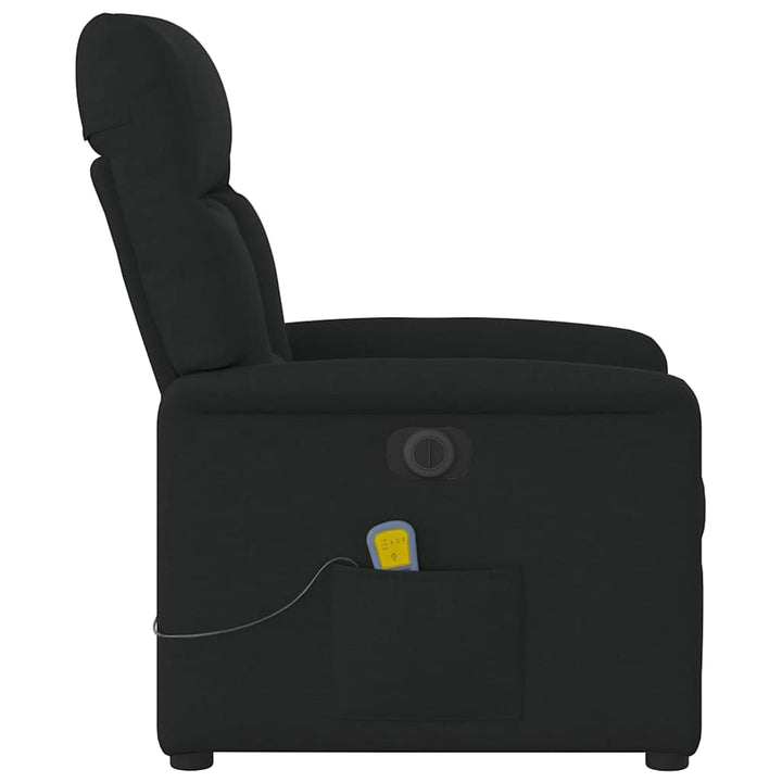 eldrevet massagestol stof sort