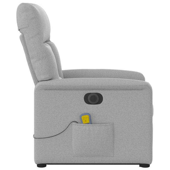 elektrisk massagestol med løftefunktion stof skygrå