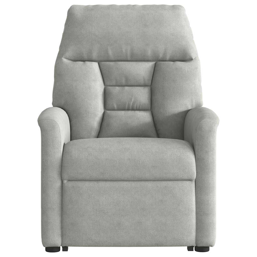 løftestol mikrofiberstof lysegrå