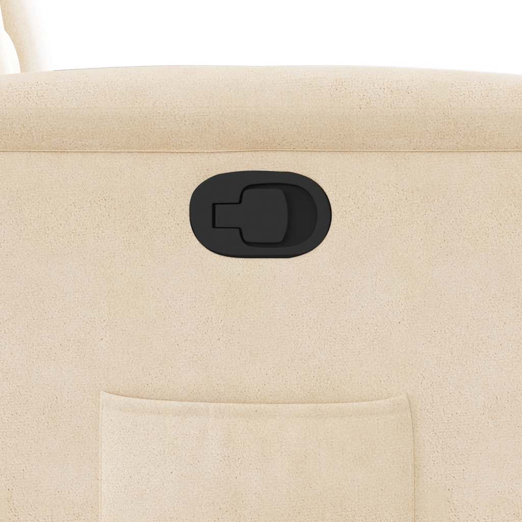 massagestol med løftefunktion mikrofiberstof beige
