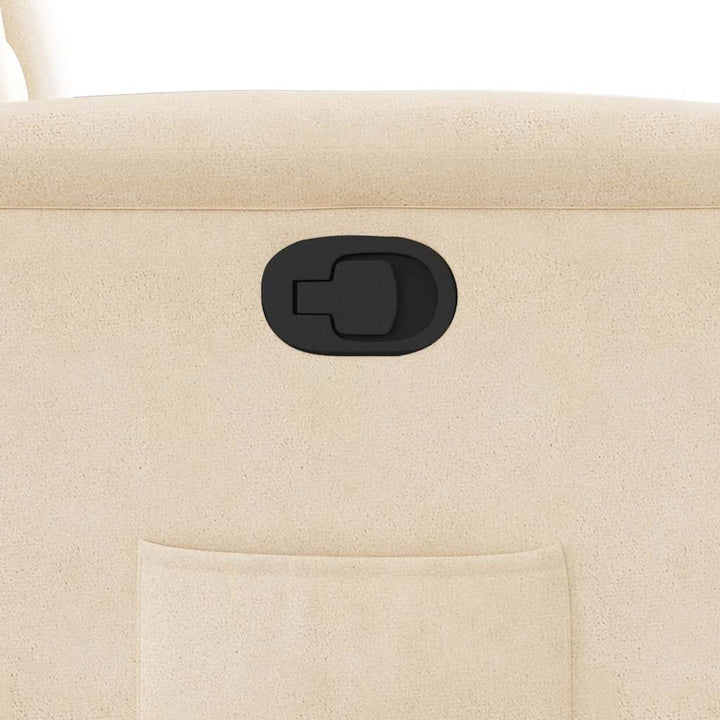 massagestol med løftefunktion mikrofiberstof beige